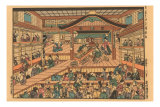 Japanese Woodblock, Temple Scene Posters
