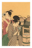 Japanese Woodblock, Kitchen Chores Posters