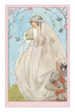 Wedding Congratulations, Old-fashioned Bride Prints