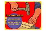 Hammer and Nail for Graduate Affiche
