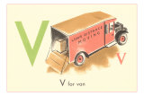 V is for Van Print