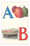 A, Apples, B, Boat Posters