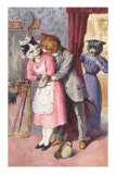 Tom Cat Embracing Servant Cat Posters