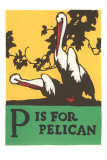 P is for Pelican Posters