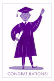 Congratulations, Graduate, Purple Poster