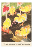 Chicks in Garden Print