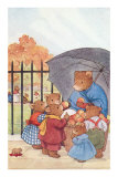 Bear Family at the Park Posters