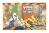 Bath Day for Ducklings Posters