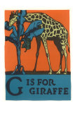 G is for Giraffe Affiches