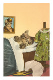 Kitten Sleeping in Bed Poster Kitten Sleeping in Bed Poster