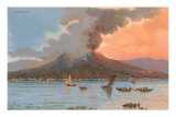 Vesuvius Erupting, Bay of Naples, Italy Print