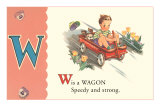 W is a Wagon Print