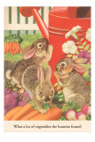 Bunnies and Vegetables Posters