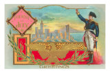 4th of July, George Washington Greeting City Kunstdrucke