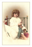 Little Girl with Dolls Print