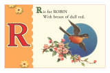 R is for Robin Poster