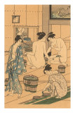 Japanese Woodblock, Public Baths Posters