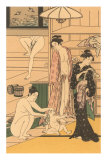 Japanese Woodblock, Public Baths Prints