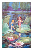 Fairies on Lily Pond Prints