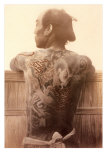 Yakuza with Tattooed Back Kunstdrucke