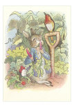 Rabbit with Singing Robin Posters