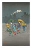 Fujiyama in the Rain Prints
