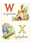 W Wigwam X Xylophone Posters