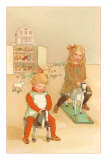 Children on Hobby Horses Print
