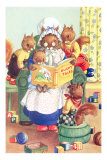 Squirrel Granny Reading Bushy Tales Pôsters Squirrel Granny Reading Bushy Tales Pôsters