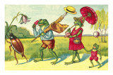 Frogs on Summer Outing Prints