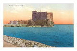 Castel dell'Ovo, Naples, Italy Prints