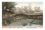 Bridge and Shrine, Japan Prints
