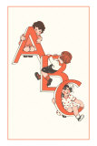 ABC, Children Climbing on Letters Posters
