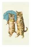Cats with Umbrella Posters