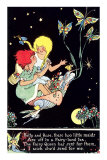 Butterflies Pulling Girls Through Space Affiches