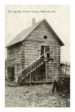 Log Jail, Nashville, Indiana Prints