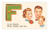 F is my Family Affiches
