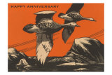 Happy Anniversary, Geese in Flight Photo