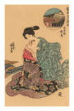 Japanese Woodblock, Woman Dressing Posters