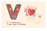 V is a Valentine Posters