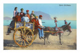 Sicilian Cart with Donkey, Italy Poster
