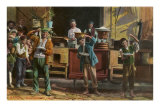Pasta-Eating Contest, Naples, Italy Prints