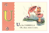 U is for Umbrella Póster U is for Umbrella Póster