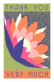 Thank You Very Much, Bright Flower Graphics Posters