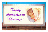 Happy Anniversary Darling, Woman on Billboard Photo