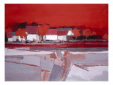 Arbres Rouges reproduction procédé giclée par Demagny 