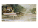 Snug Harbor Giclée-tryk af Ted Goerschner