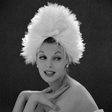 White Feathered Hat, 1960s Giclee Print by John French