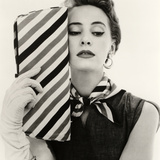 Barbara Miura with Madame Crystal Handbag and Neck Tie, 1953 Giclee Print by John French