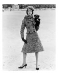 Christian Dior Tweed Suit with Cap and Scarf, 1961 Giclee Print by John French